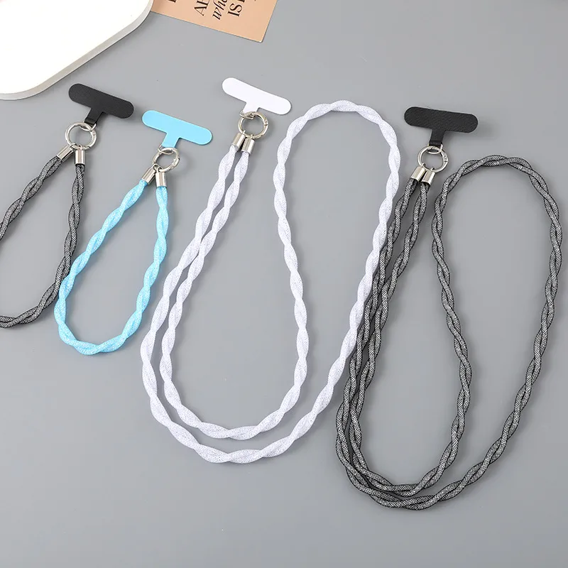 1 Piece Cute Sweet Geometric Net Rope Mobile Phone Chain display picture 1