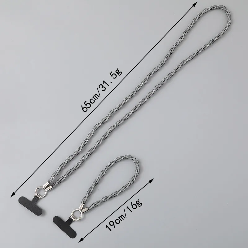 1 Piece Cute Sweet Geometric Net Rope Mobile Phone Chain display picture 2