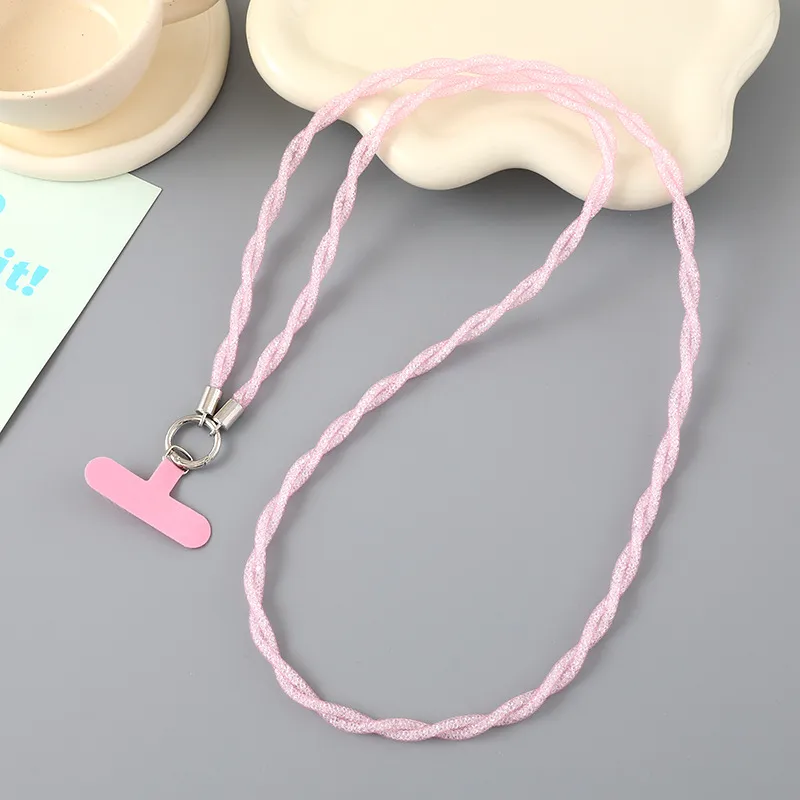 1 Piece Cute Sweet Geometric Net Rope Mobile Phone Chain display picture 4