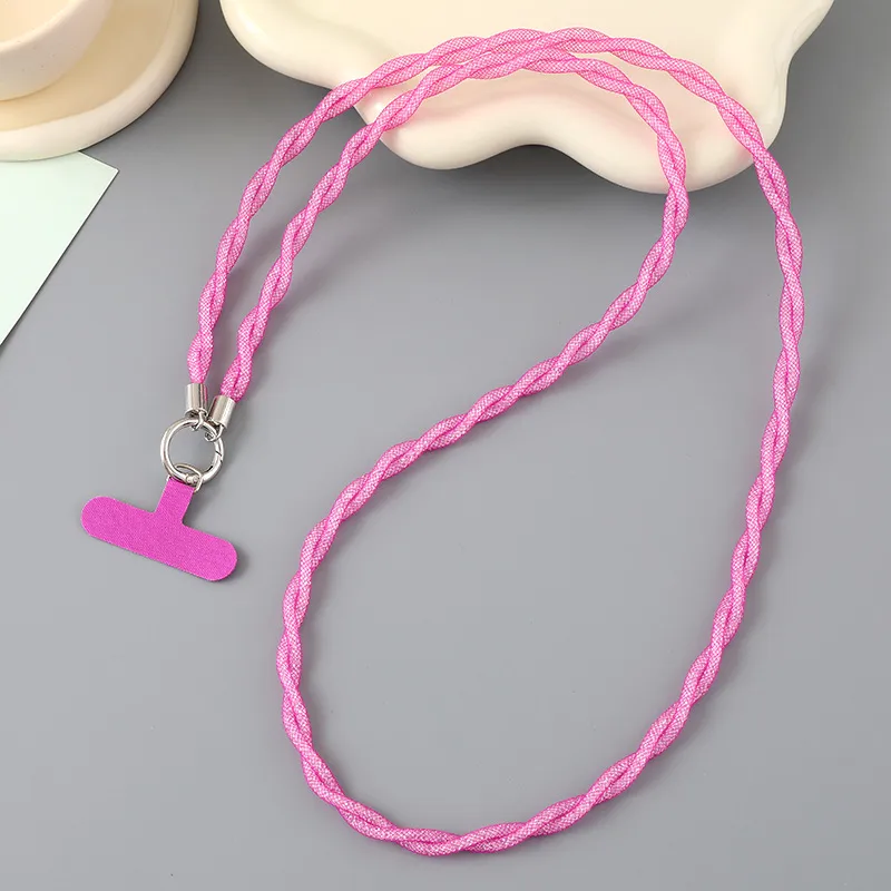1 Piece Cute Sweet Geometric Net Rope Mobile Phone Chain display picture 7