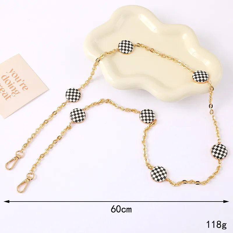 1 Piece Elegant Lady Simple Style Plaid Alloy Bag Pendant Mobile Phone Chain display picture 2