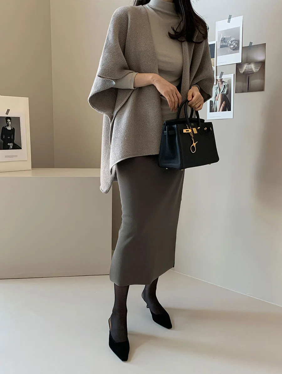Ladies' Lazy Style Knitted Shawl Coat Casual Soft Personality Fleece Sweater Open Cardigan Cowl Neck Long Sleeve Polyester display picture 6