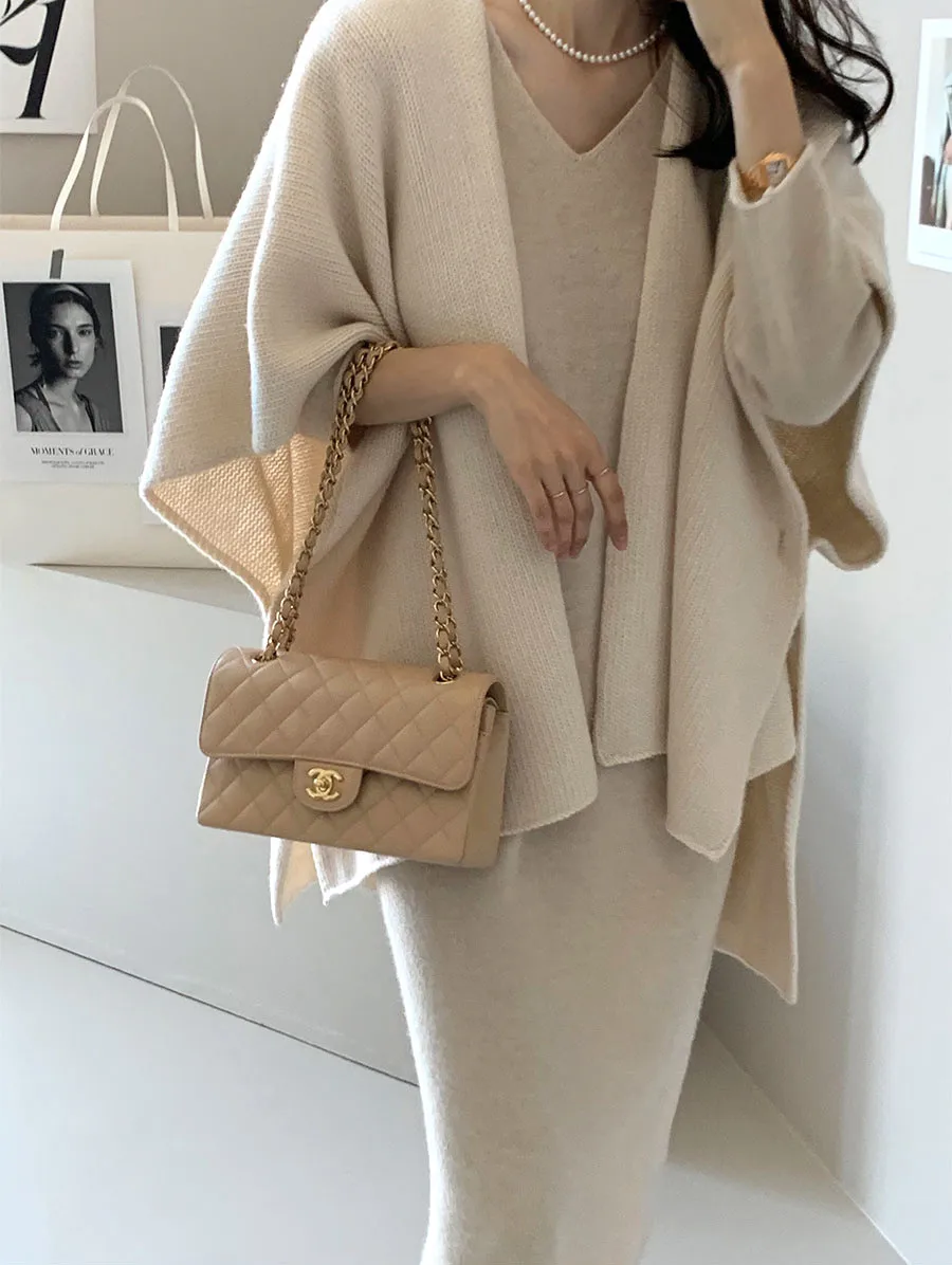 Ladies' Lazy Style Knitted Shawl Coat Casual Soft Personality Fleece Sweater Open Cardigan Cowl Neck Long Sleeve Polyester display picture 72
