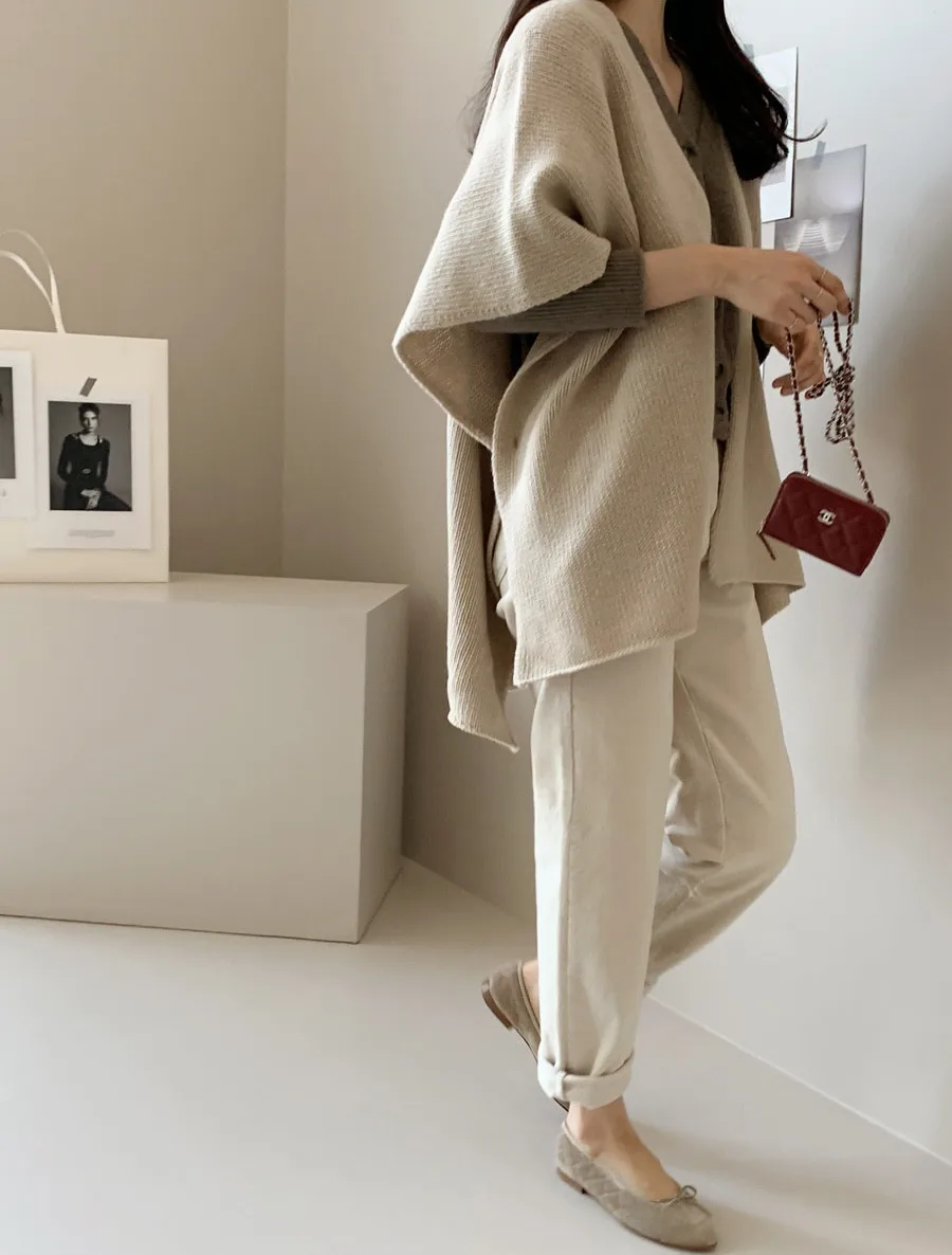 Ladies' Lazy Style Knitted Shawl Coat Casual Soft Personality Fleece Sweater Open Cardigan Cowl Neck Long Sleeve Polyester display picture 47
