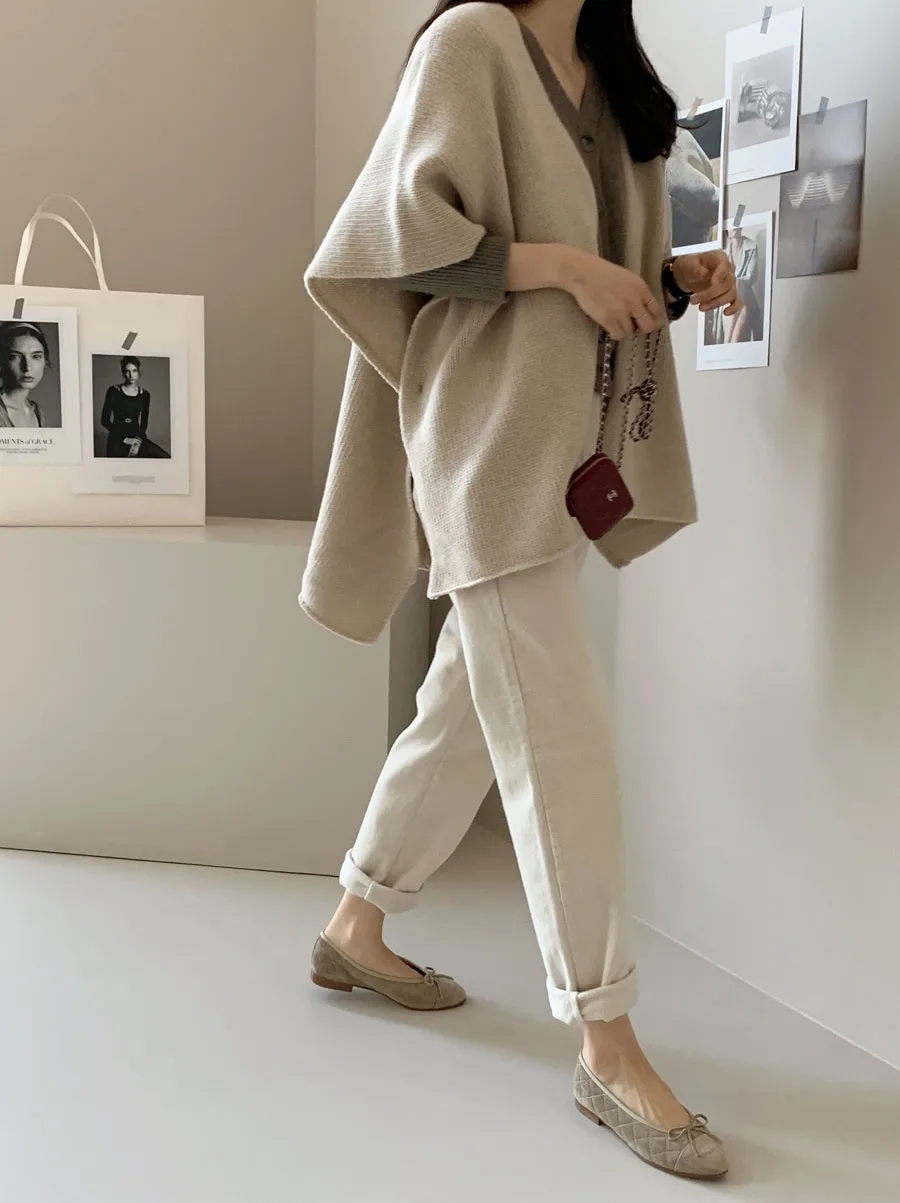 Ladies' Lazy Style Knitted Shawl Coat Casual Soft Personality Fleece Sweater Open Cardigan Cowl Neck Long Sleeve Polyester display picture 48