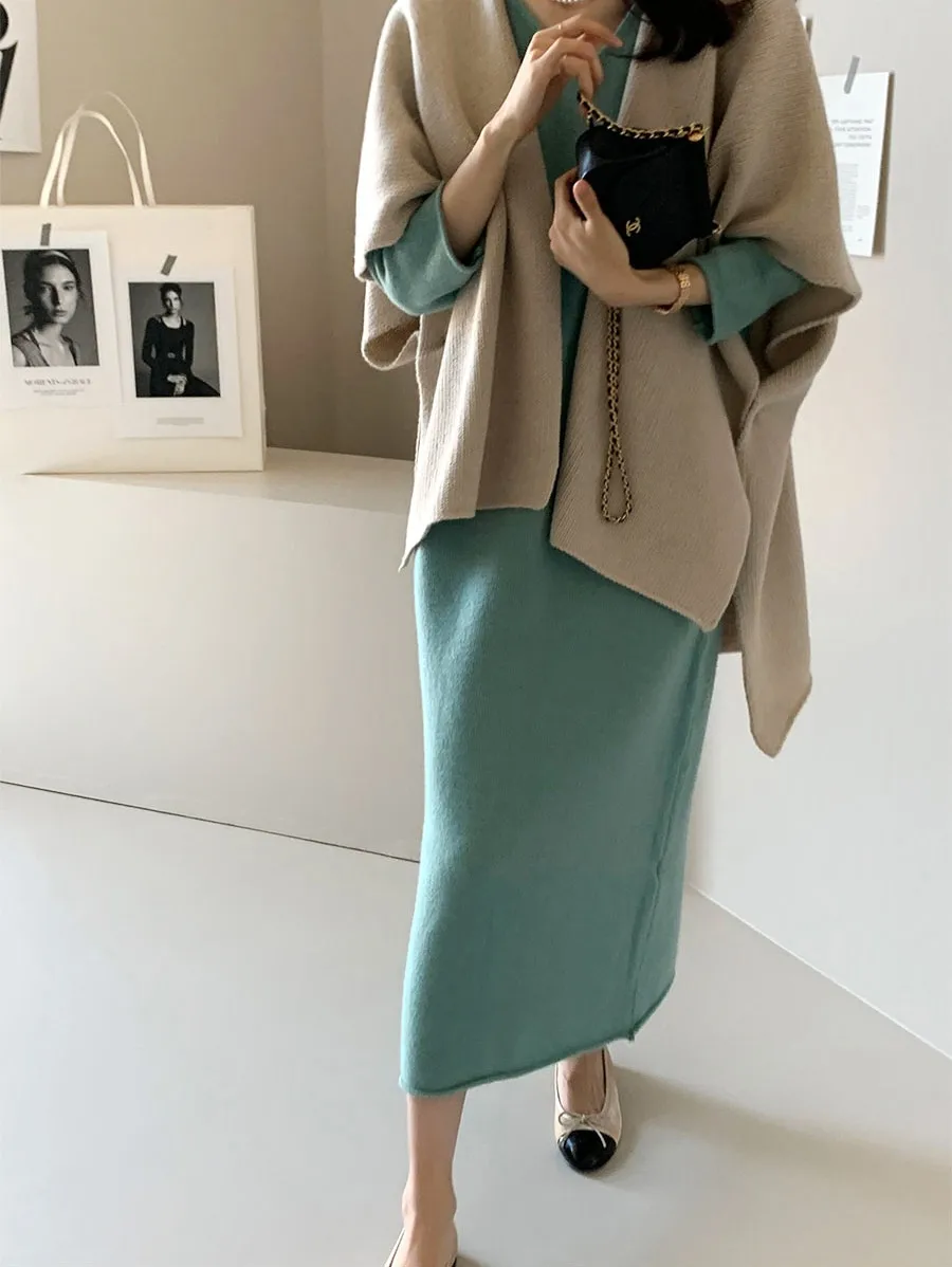 Ladies' Lazy Style Knitted Shawl Coat Casual Soft Personality Fleece Sweater Open Cardigan Cowl Neck Long Sleeve Polyester display picture 52