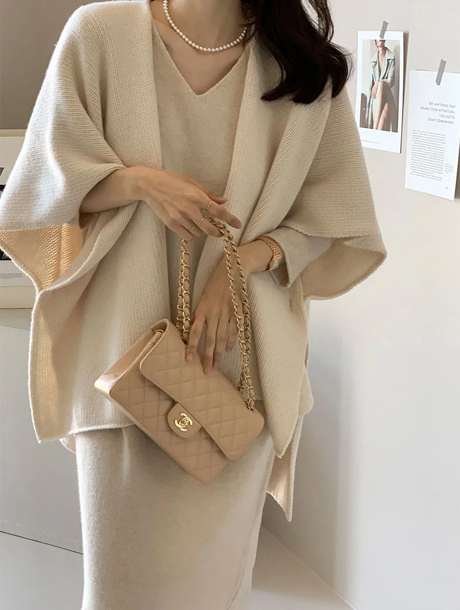 Ladies' Lazy Style Knitted Shawl Coat Casual Soft Personality Fleece Sweater Open Cardigan Cowl Neck Long Sleeve Polyester display picture 64