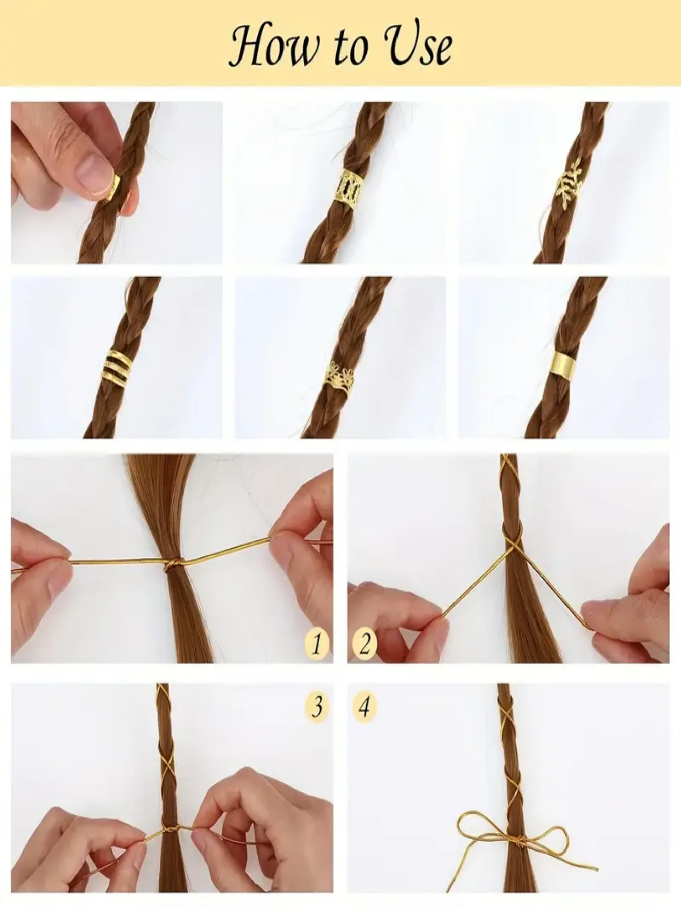 Women's Cute Casual Holiday Wedding Curls Straight Hair Dreadlocks Hair Rings display picture 5
