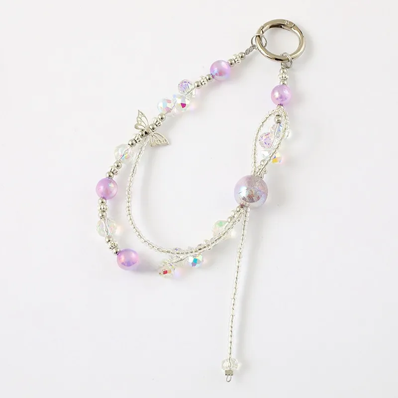 1 Piece Elegant Lady Butterfly Plastic Resin Bag Pendant Mobile Phone Chain display picture 6