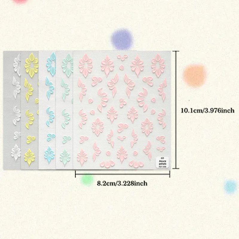 Delicate Hand-Painted Decorative Petal Nail Art Stickers French Relief Elements Women's DIY Suitable For Use In Nail Salons display picture 6
