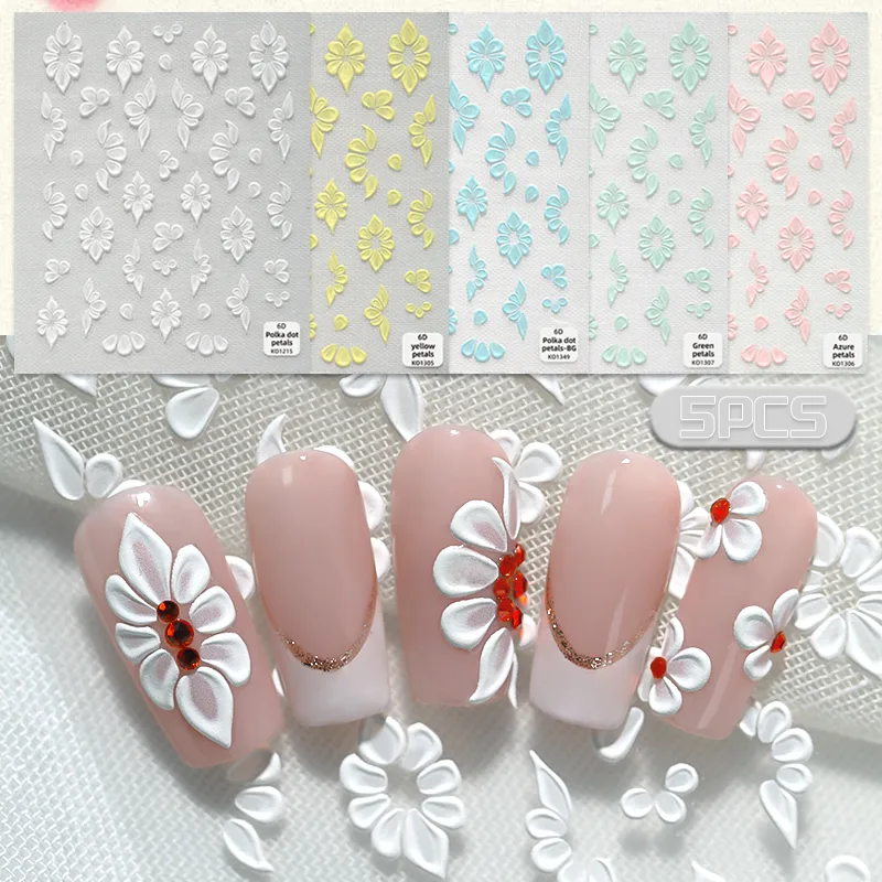 Delicate Hand-Painted Decorative Petal Nail Art Stickers French Relief Elements Women's DIY Suitable For Use In Nail Salons display picture 1