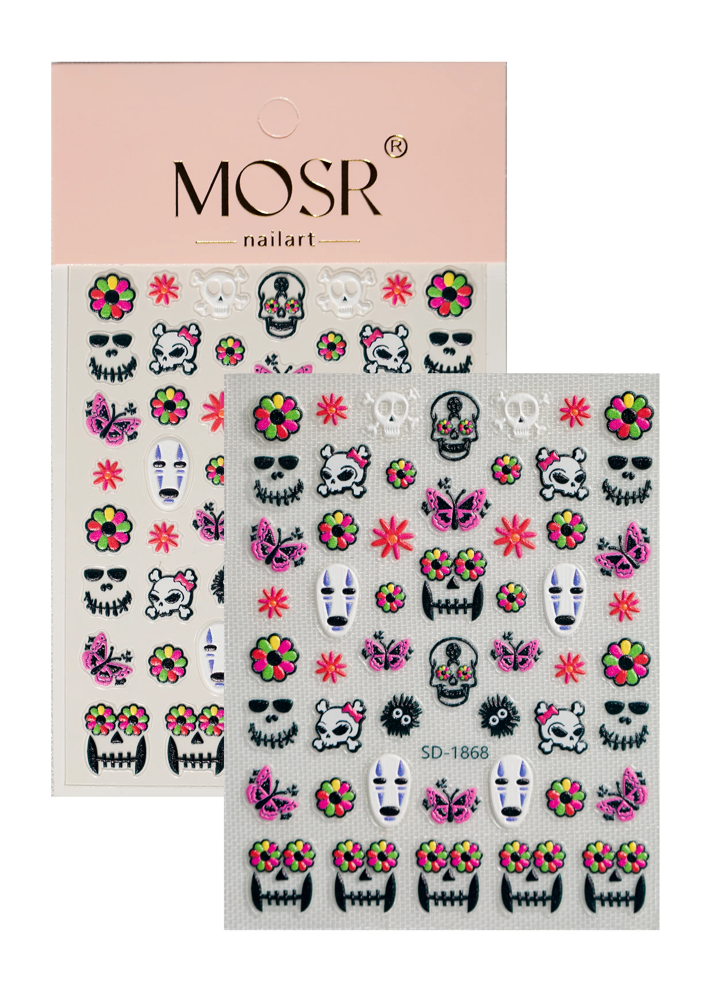 Gothic Vintage Tropical British Style Nail Art Decorations Cat Lizard Flower Elements Suitable For Personal DIY And Salon Use display picture 8