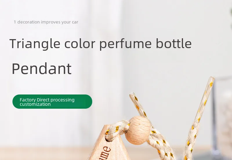 Triangle Cover Diamond Color Fire Extinguisher Bottles Car Aromatherapy Bottles Automobile Hanging Ornament Rearview Mirror Pendant Car Decoration Pendant display picture 1