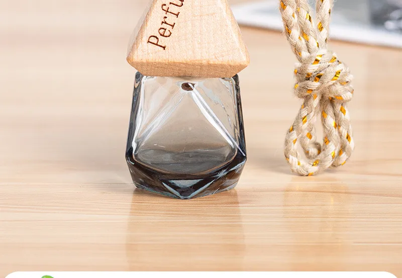Triangle Cover Diamond Color Fire Extinguisher Bottles Car Aromatherapy Bottles Automobile Hanging Ornament Rearview Mirror Pendant Car Decoration Pendant display picture 2