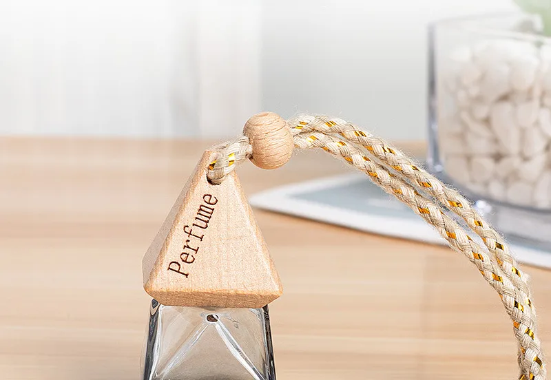 Triangle Cover Diamond Color Fire Extinguisher Bottles Car Aromatherapy Bottles Automobile Hanging Ornament Rearview Mirror Pendant Car Decoration Pendant display picture 5