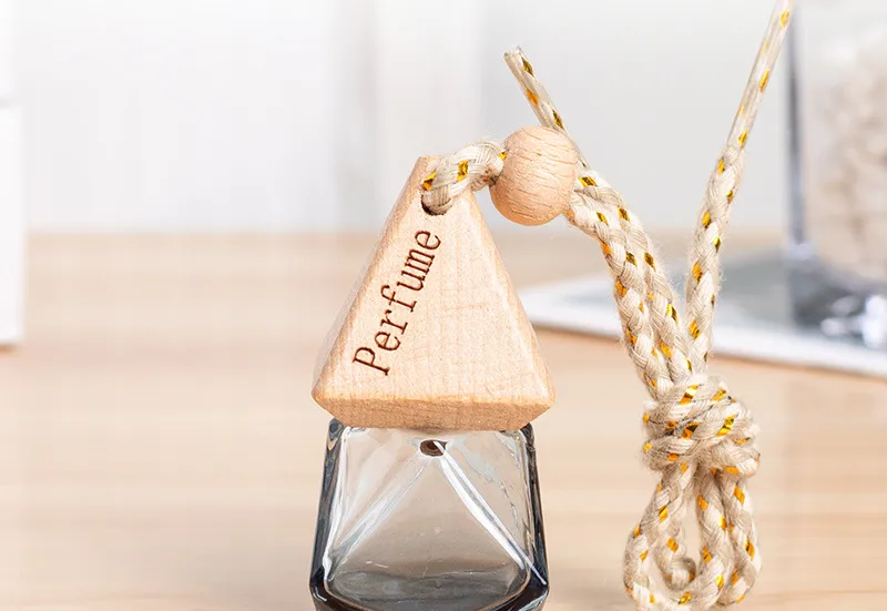 Triangle Cover Diamond Color Fire Extinguisher Bottles Car Aromatherapy Bottles Automobile Hanging Ornament Rearview Mirror Pendant Car Decoration Pendant display picture 7