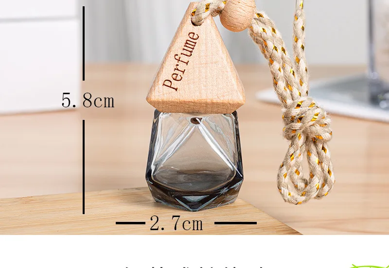 Triangle Cover Diamond Color Fire Extinguisher Bottles Car Aromatherapy Bottles Automobile Hanging Ornament Rearview Mirror Pendant Car Decoration Pendant display picture 13