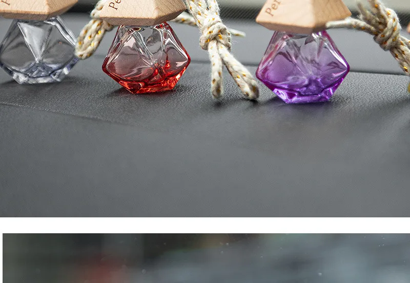 Triangle Cover Diamond Color Fire Extinguisher Bottles Car Aromatherapy Bottles Automobile Hanging Ornament Rearview Mirror Pendant Car Decoration Pendant display picture 25