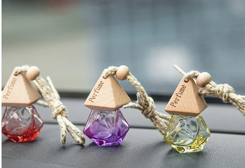 Triangle Cover Diamond Color Fire Extinguisher Bottles Car Aromatherapy Bottles Automobile Hanging Ornament Rearview Mirror Pendant Car Decoration Pendant display picture 26