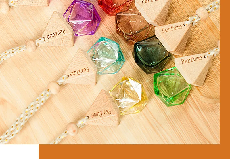 Triangle Cover Diamond Color Fire Extinguisher Bottles Car Aromatherapy Bottles Automobile Hanging Ornament Rearview Mirror Pendant Car Decoration Pendant display picture 28