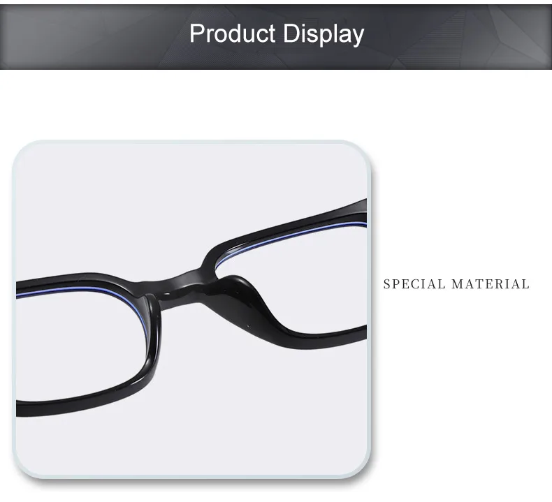 Unisex Retro College Style Full Frame Square Reading Glasses Anti Blue Light Flat Top Spectacles For Men And Women display picture 5