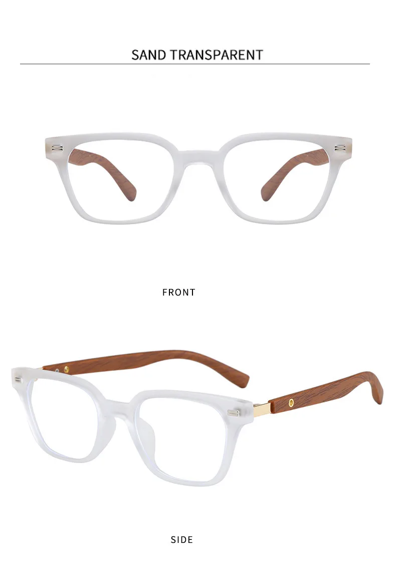 Unisex Retro College Style Full Frame Square Reading Glasses Anti Blue Light Flat Top Spectacles For Men And Women display picture 13
