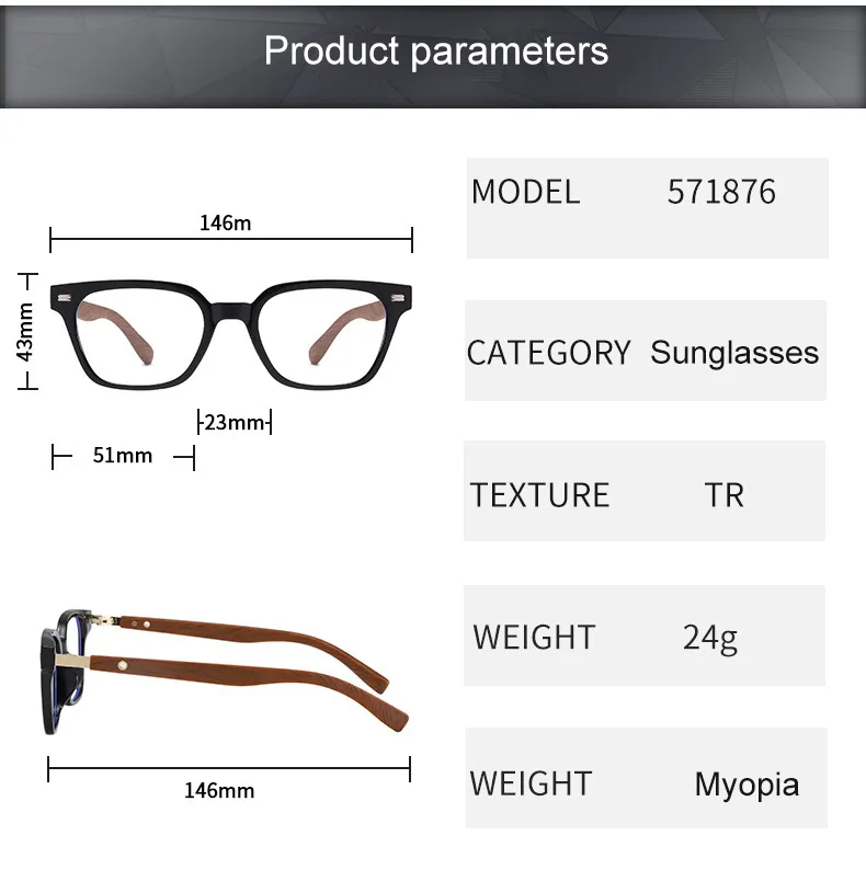 Unisex Retro College Style Full Frame Square Reading Glasses Anti Blue Light Flat Top Spectacles For Men And Women display picture 8