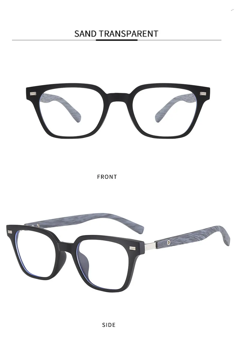 Unisex Retro College Style Full Frame Square Reading Glasses Anti Blue Light Flat Top Spectacles For Men And Women display picture 11