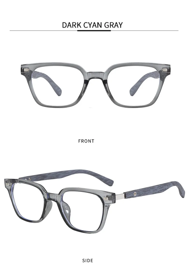 Unisex Retro College Style Full Frame Square Reading Glasses Anti Blue Light Flat Top Spectacles For Men And Women display picture 12
