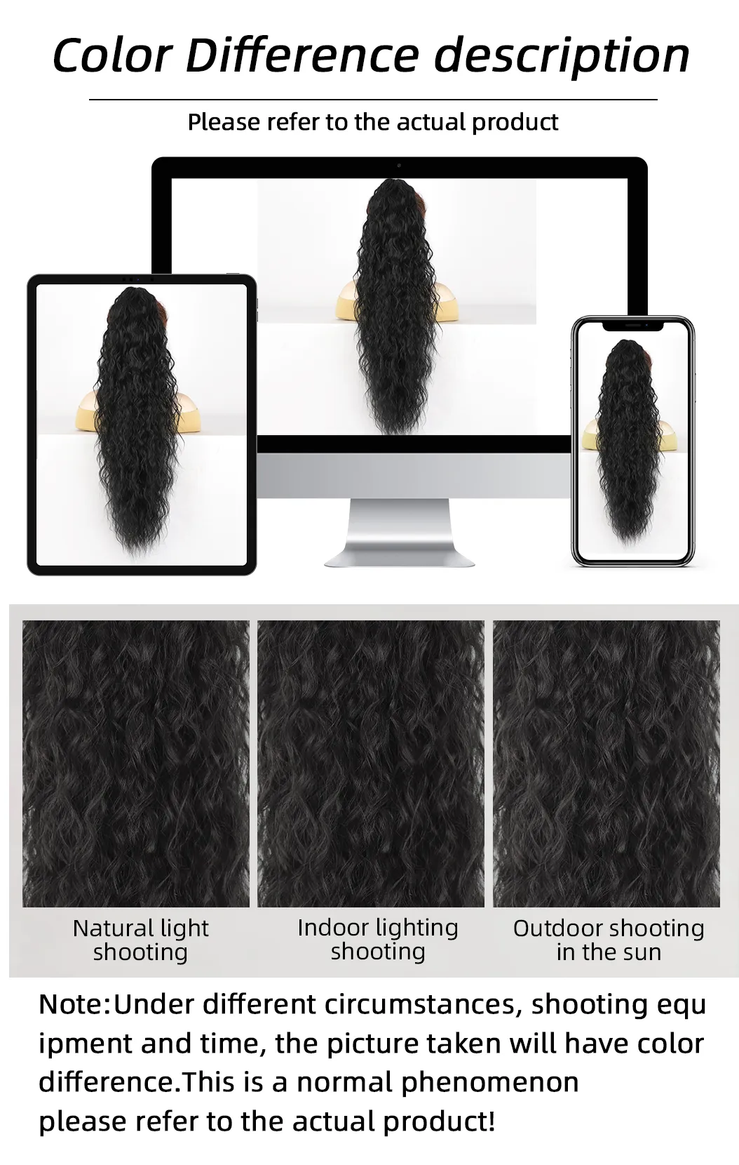 Women's Long Curls Wig Tail Hair Accessories Cornrows Hair Extensions Clip Elegant Casual Party Home Use Heat Silk display picture 15