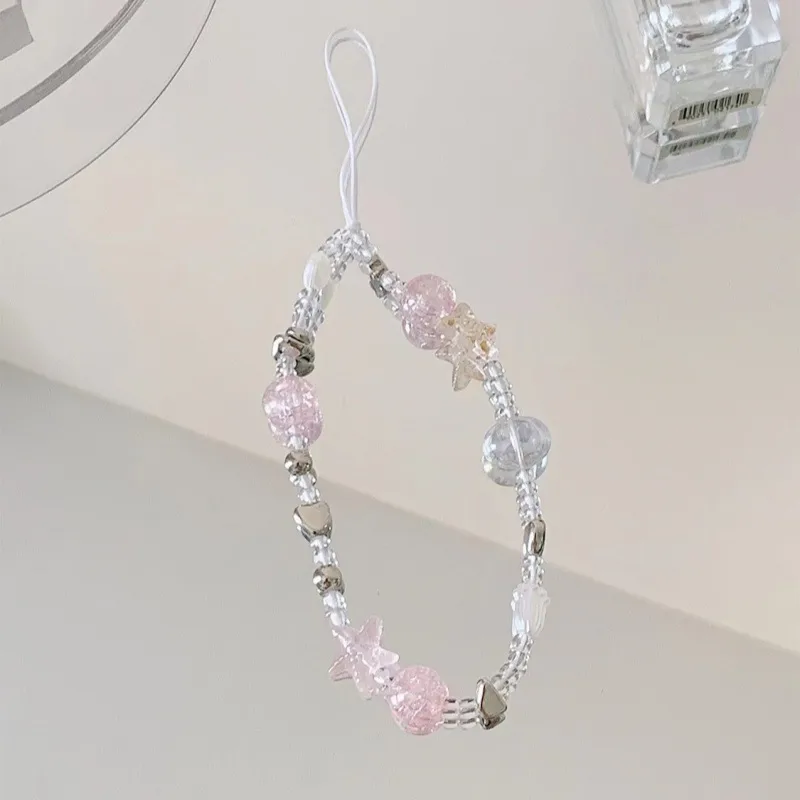 Handmade Shell Starfish Short String Beads Chain Mobile Phone Lanyard New Alloy Nylon Metal Buckle Cell Phone Shell Accessories display picture 13