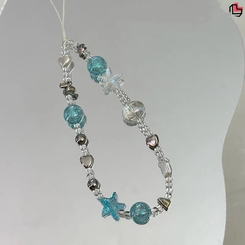 Handmade Shell Starfish Short String Beads Chain Mobile Phone Lanyard New Alloy Nylon Metal Buckle Cell Phone Shell Accessories display picture 14