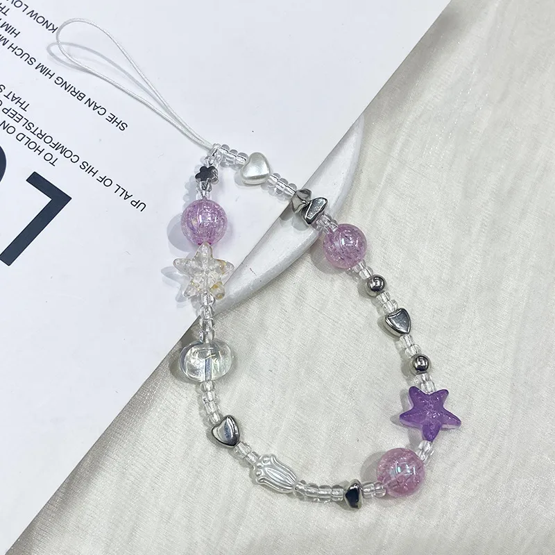 Handmade Shell Starfish Short String Beads Chain Mobile Phone Lanyard New Alloy Nylon Metal Buckle Cell Phone Shell Accessories display picture 15