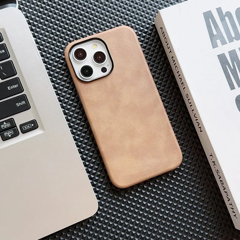 Magnetic Crazy Horse Leather Iphone16promax Phone Case All-Inclusive Protection Apple 15 Leather Texture Drop-Resistant Compatible With IPhone 14 display picture 8