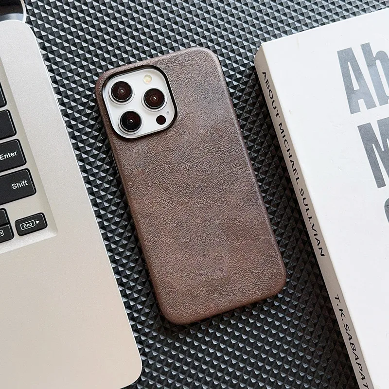 Magnetic Crazy Horse Leather Iphone16promax Phone Case All-Inclusive Protection Apple 15 Leather Texture Drop-Resistant Compatible With IPhone 14 display picture 9