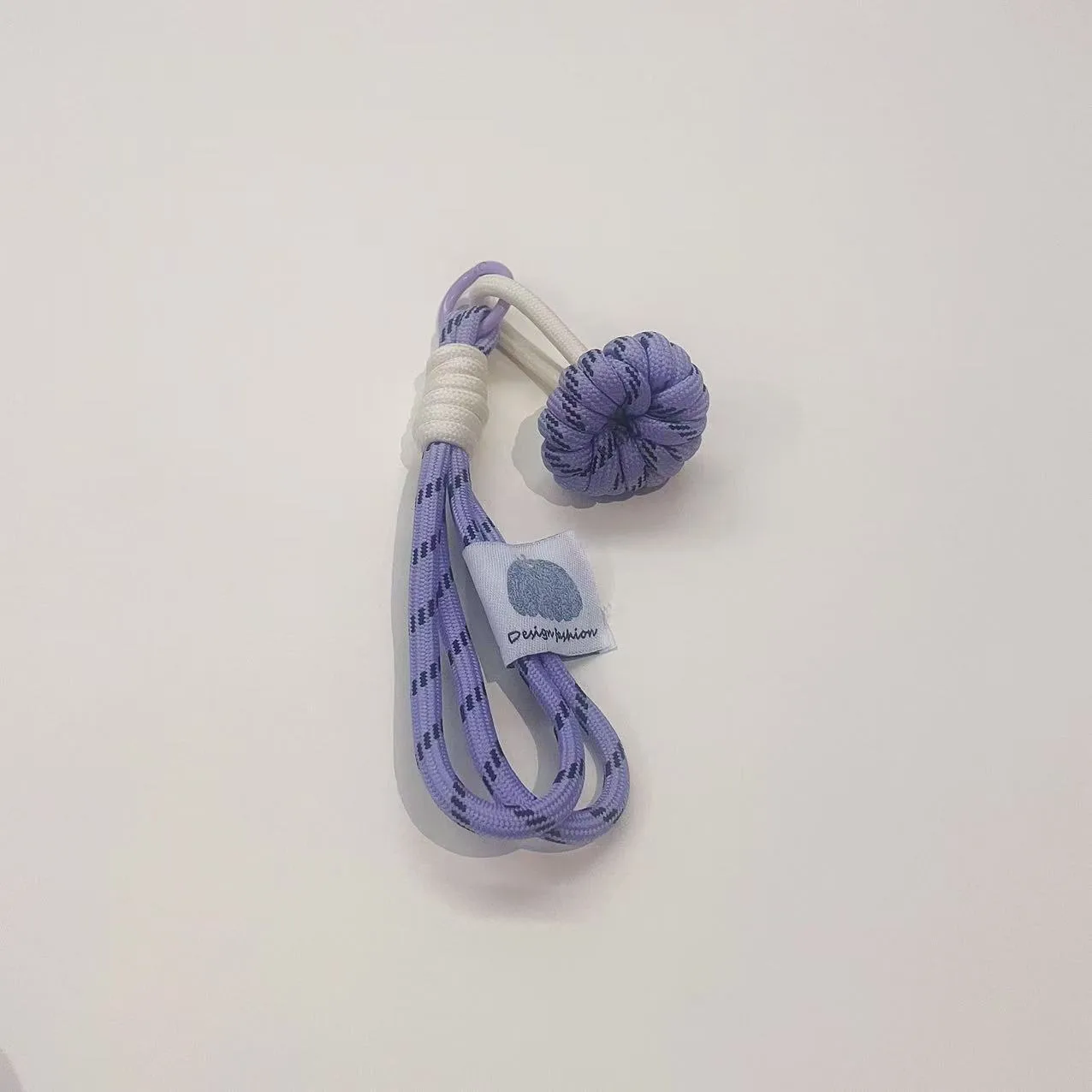 New Colorful Flower Mobile Phone Belt Plush Key Chain Nylon Woven Furry Doll Lanyard Blind Box Accessories Metal Buckle Ornament display picture 8