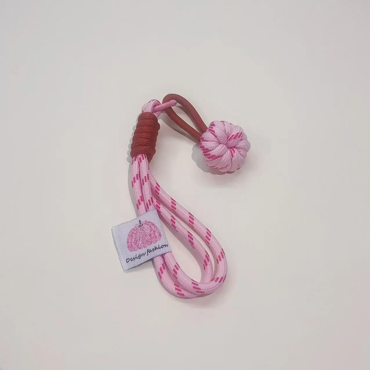 New Colorful Flower Mobile Phone Belt Plush Key Chain Nylon Woven Furry Doll Lanyard Blind Box Accessories Metal Buckle Ornament display picture 9