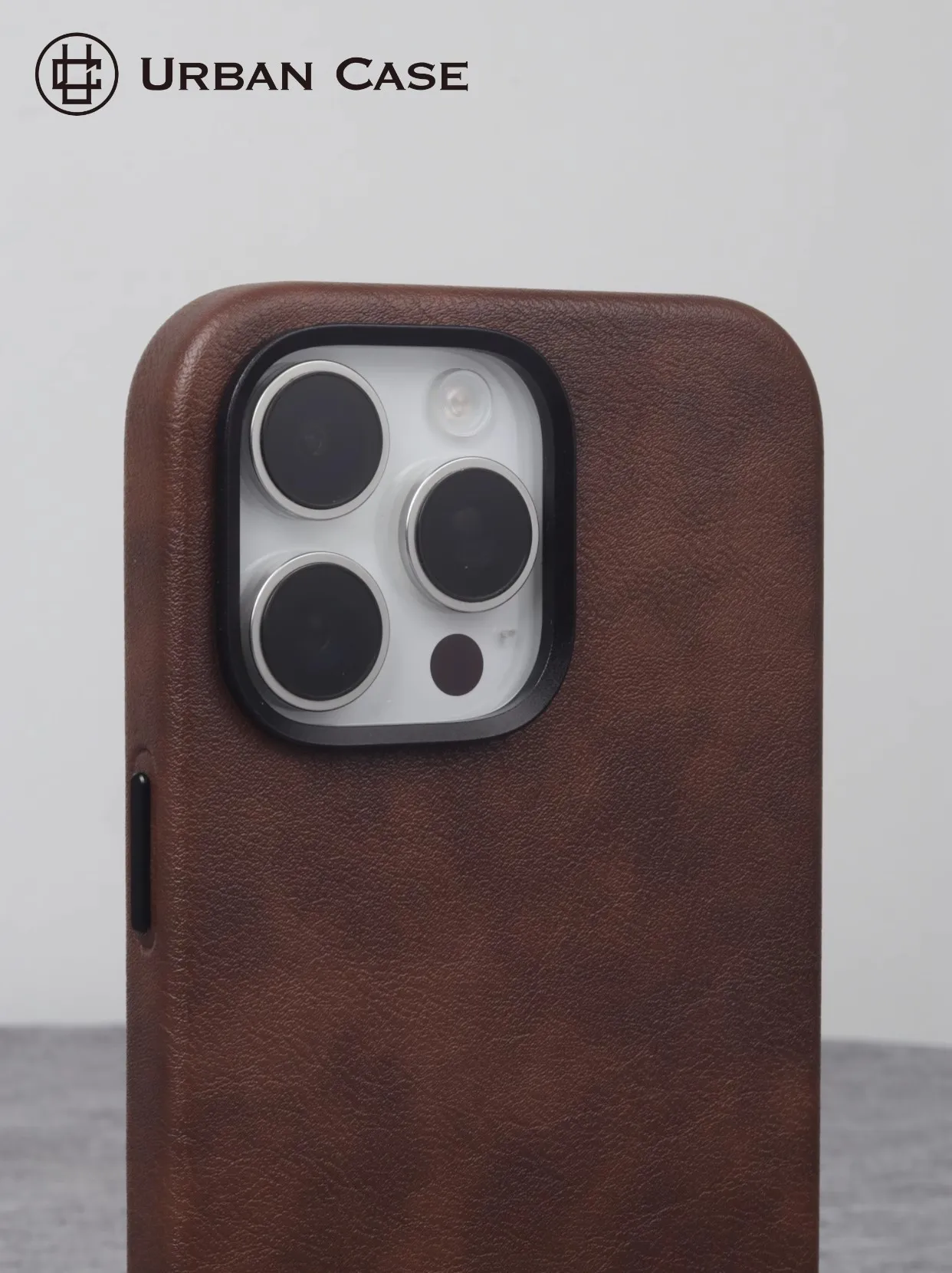 Retro Leather Magnetic Adsorption MagSafe IPhone 16 Pro Case Shockproof Durable Nordic Style Phone Cover display picture 6