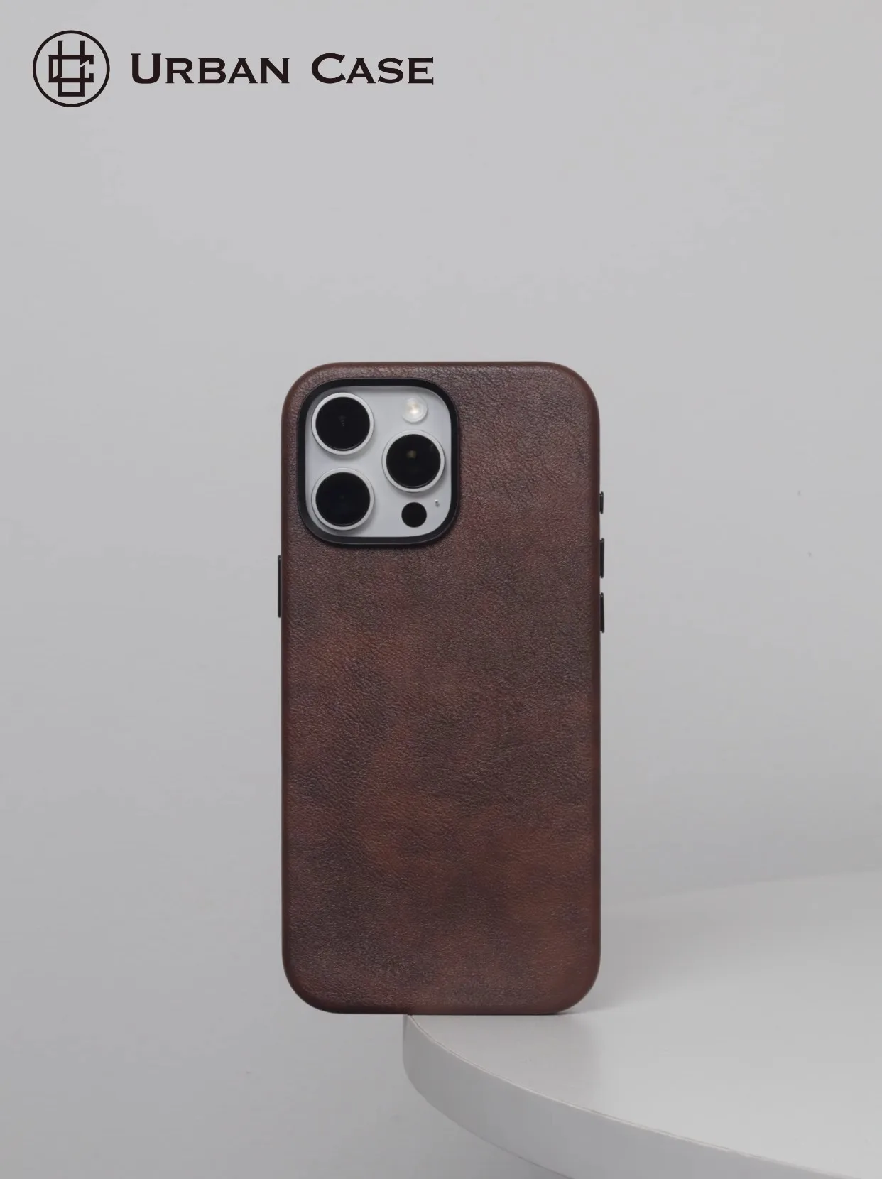 Retro Leather Magnetic Adsorption MagSafe IPhone 16 Pro Case Shockproof Durable Nordic Style Phone Cover display picture 9