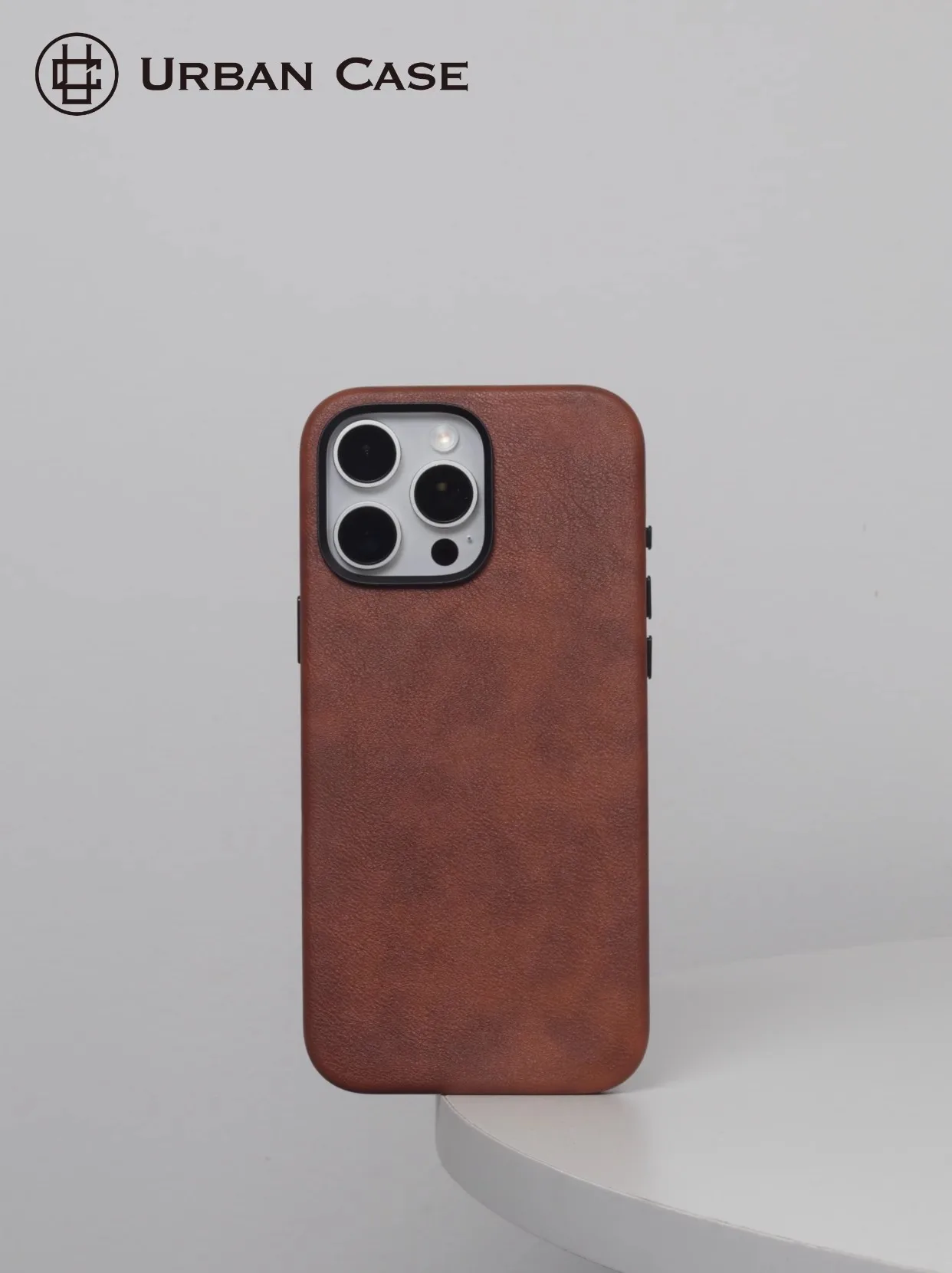 Retro Leather Magnetic Adsorption MagSafe IPhone 16 Pro Case Shockproof Durable Nordic Style Phone Cover display picture 10