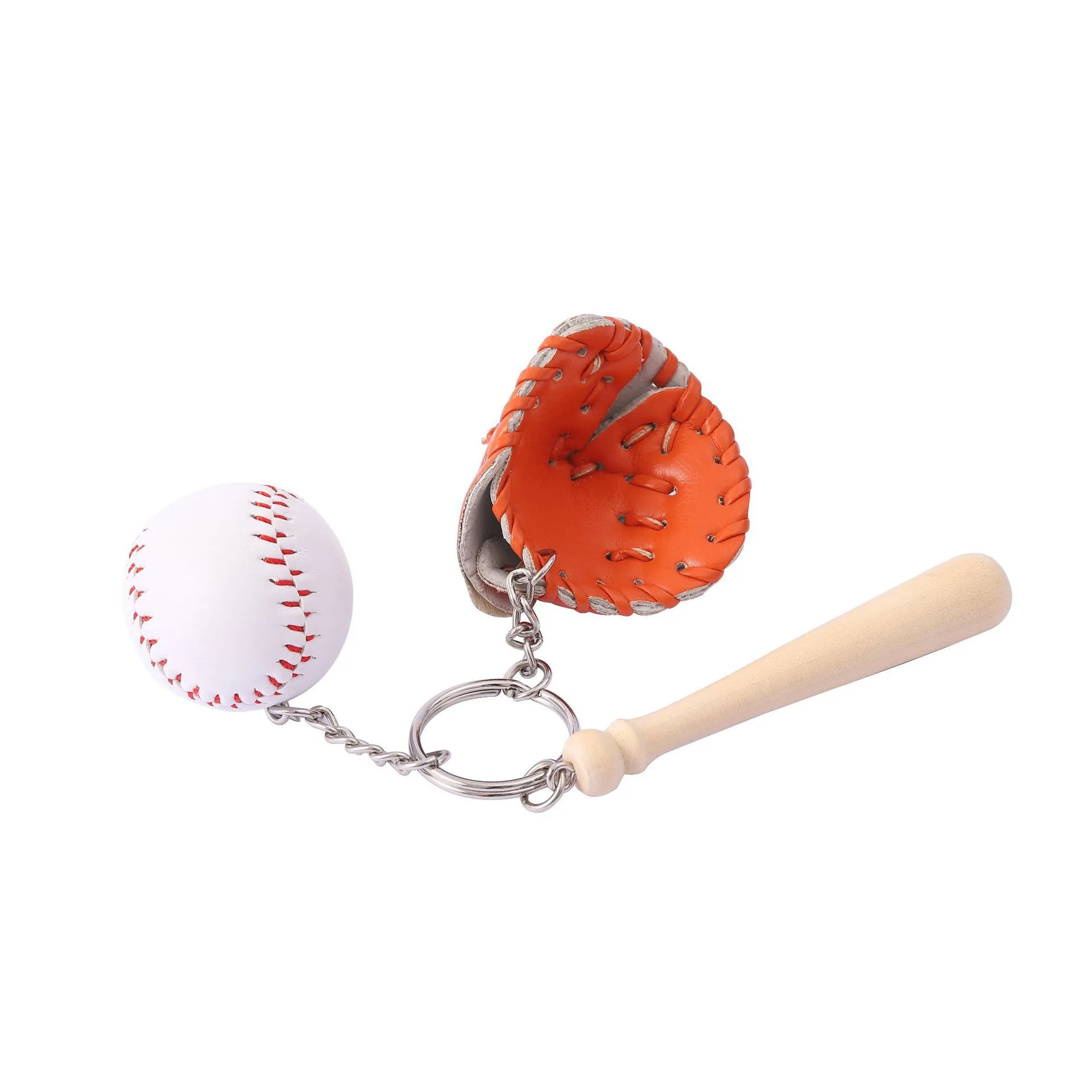 New Baseball Style Mobile Phone Lanyard Zipper Bag Charm Three-Piece Polyester Material Metal Buckle Jewelry Accessories display picture 3
