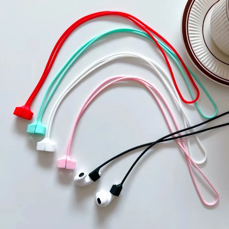 Airpods3 Pro2 Bluetooth Headset Silicone Magnetic Anti-Lost Lanyard Universal Type Shooting Technique display picture 9