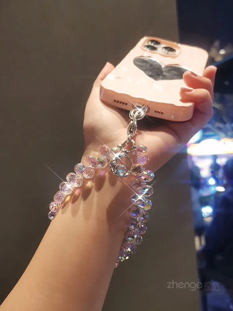 Handmade Crystal Water Drop Beads Mobile Phone Lanyard Women's Short Handle Chain Bracelet Fashion Geometry Pattern Pattern Ornaments display picture 11