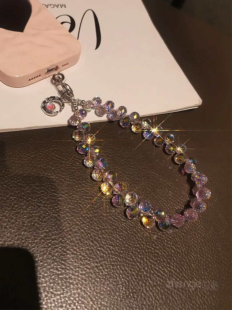 Handmade Crystal Water Drop Beads Mobile Phone Lanyard Women's Short Handle Chain Bracelet Fashion Geometry Pattern Pattern Ornaments display picture 14
