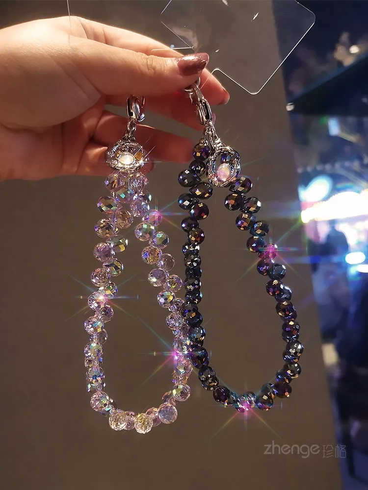 Handmade Crystal Water Drop Beads Mobile Phone Lanyard Women's Short Handle Chain Bracelet Fashion Geometry Pattern Pattern Ornaments display picture 15