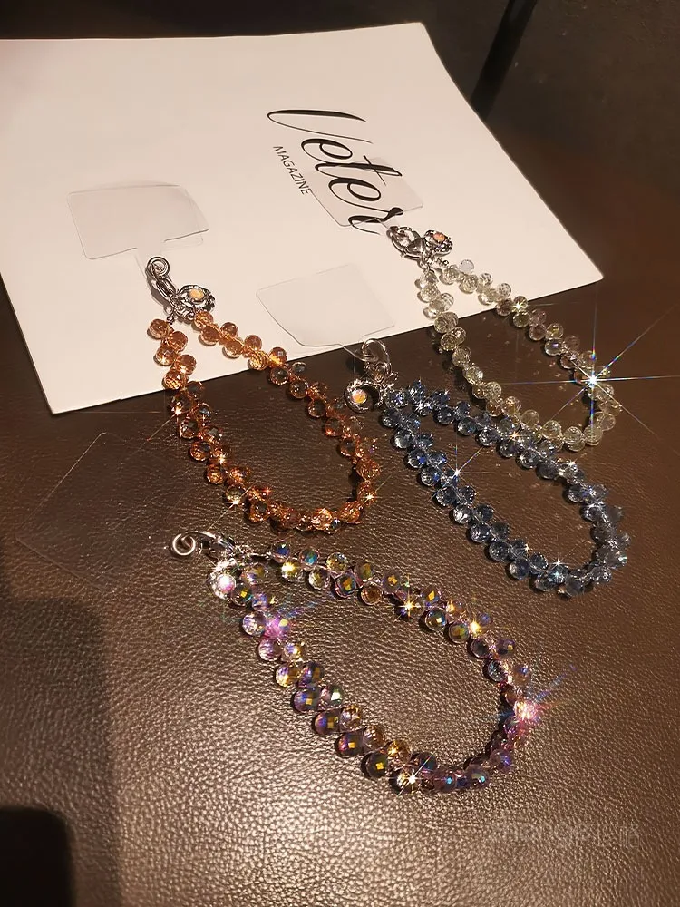 Handmade Crystal Water Drop Beads Mobile Phone Lanyard Women's Short Handle Chain Bracelet Fashion Geometry Pattern Pattern Ornaments display picture 17