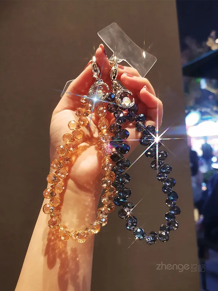 Handmade Crystal Water Drop Beads Mobile Phone Lanyard Women's Short Handle Chain Bracelet Fashion Geometry Pattern Pattern Ornaments display picture 18