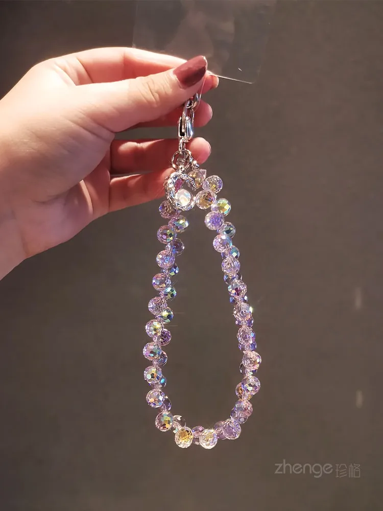 Handmade Crystal Water Drop Beads Mobile Phone Lanyard Women's Short Handle Chain Bracelet Fashion Geometry Pattern Pattern Ornaments display picture 19