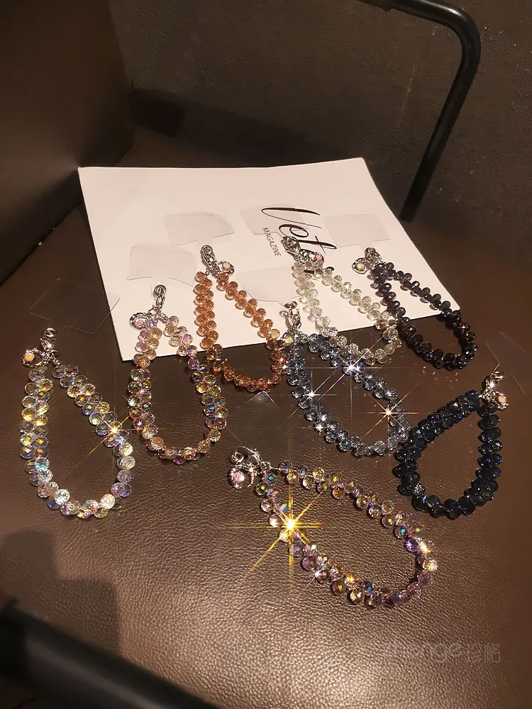 Handmade Crystal Water Drop Beads Mobile Phone Lanyard Women's Short Handle Chain Bracelet Fashion Geometry Pattern Pattern Ornaments display picture 21