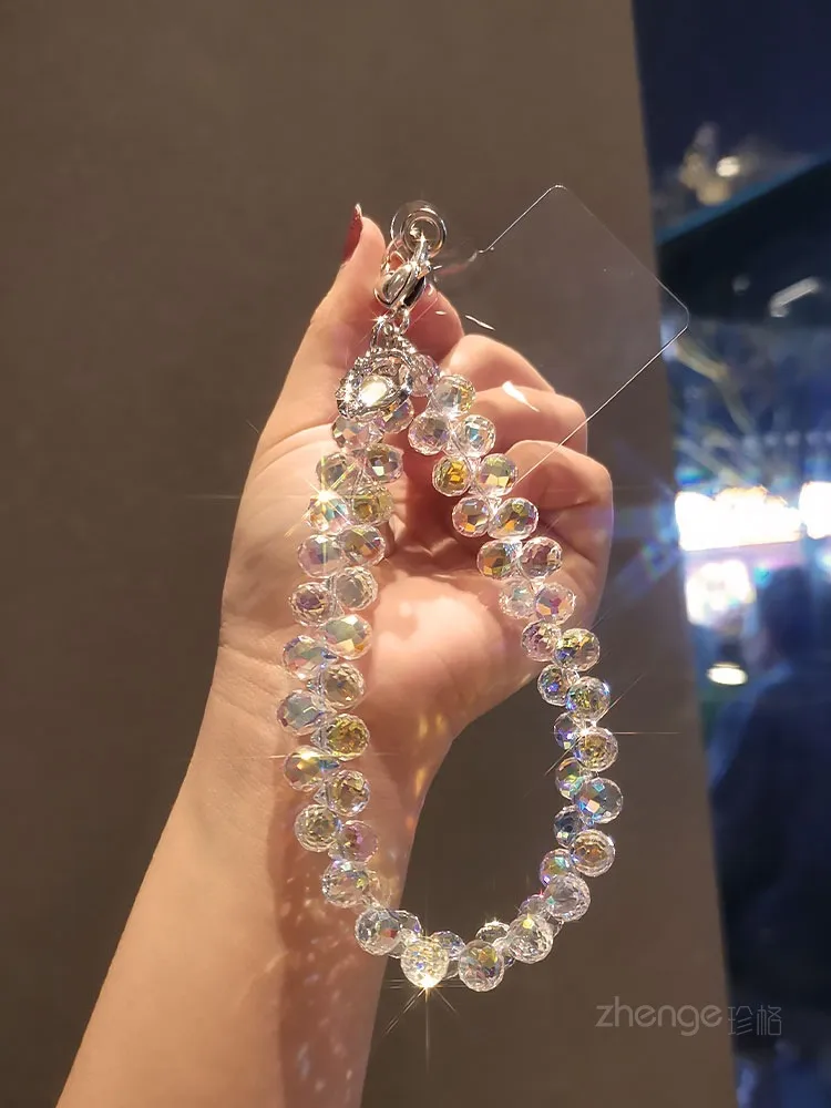 Handmade Crystal Water Drop Beads Mobile Phone Lanyard Women's Short Handle Chain Bracelet Fashion Geometry Pattern Pattern Ornaments display picture 23